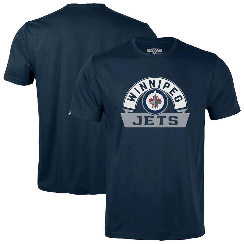 Youth Levelwear  Navy Winnipeg Jets Little Richmond Banner Arch T-Shirt