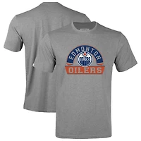 Youth Levelwear  Gray Edmonton Oilers Little Richmond Banner Arch T-Shirt