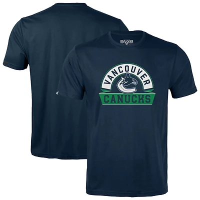 Youth Levelwear  Navy Vancouver Canucks Little Richmond Banner Arch T-Shirt