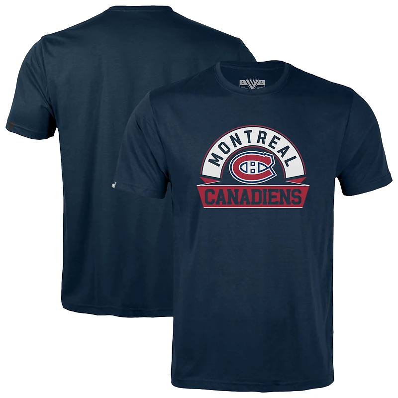 Youth Levelwear  Navy Montreal Canadiens Little Richmond Banner Arch T-Shirt