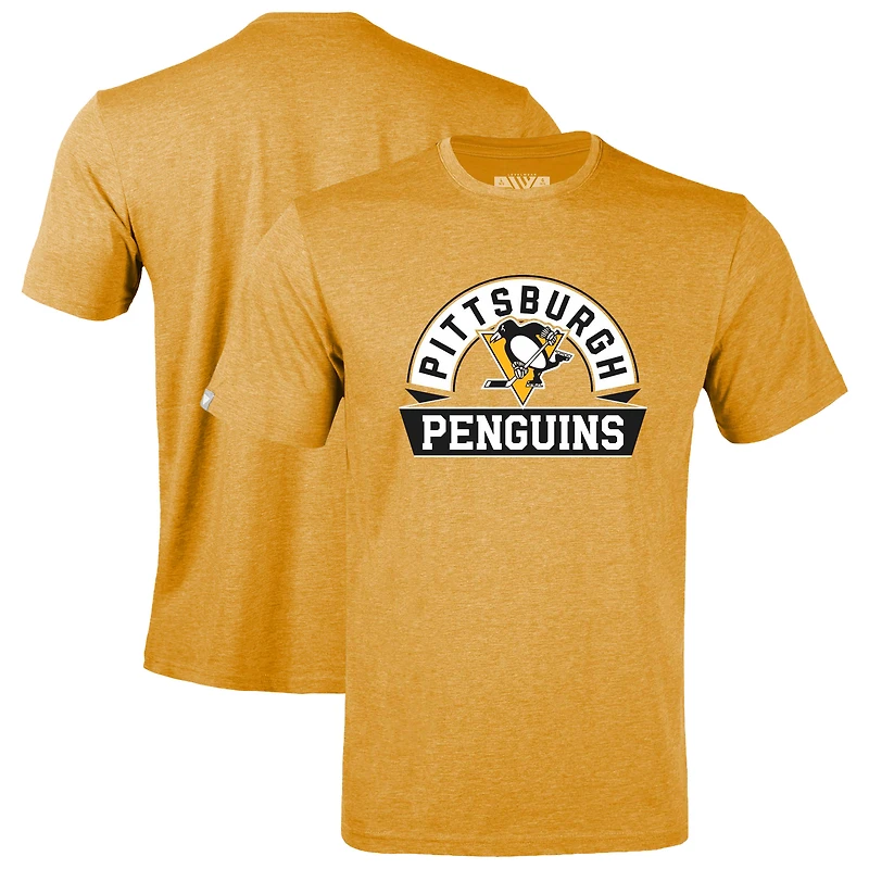 Youth Levelwear  Gold Pittsburgh Penguins Little Richmond Banner Arch T-Shirt