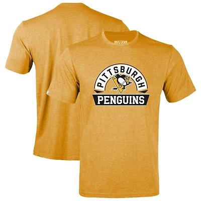 Youth Levelwear  Gold Pittsburgh Penguins Little Richmond Banner Arch T-Shirt