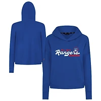 Women's Levelwear  Royal New York Rangers Sweet Monument Tri-Blend Cropped Pullover Hoodie