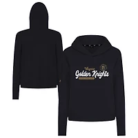 Women's Levelwear  Black Vegas Golden Knights Sweet Monument Tri-Blend Cropped Pullover Hoodie