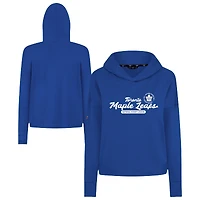 Women's Levelwear  Royal Toronto Maple Leafs Sweet Monument Tri-Blend Cropped Pullover Hoodie