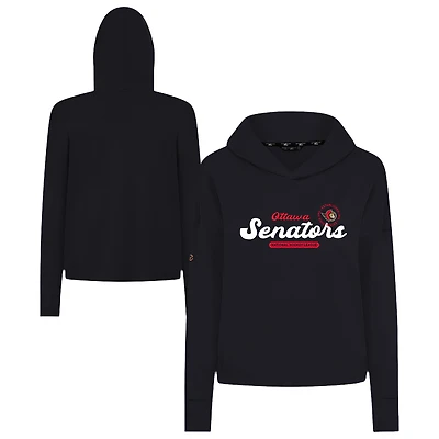 Women's Levelwear Ottawa Senators Sweet Monument Tri-Blend Cropped Pullover Hoodie