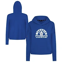 Women's Levelwear  Royal Toronto Maple Leafs Sweet Banner Arch Tri-Blend Cropped Pullover Hoodie