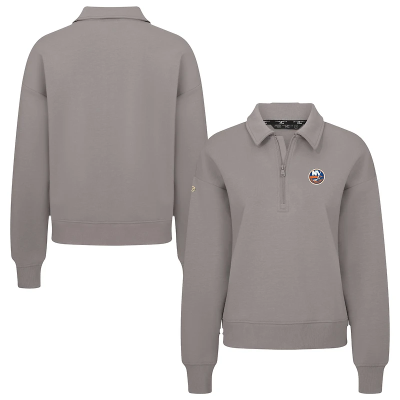Women's Levelwear  Gray New York Islanders Canmore Quarter-Zip Pullover
