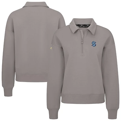 Women's Levelwear  Gray Seattle Kraken Canmore Quarter-Zip Pullover