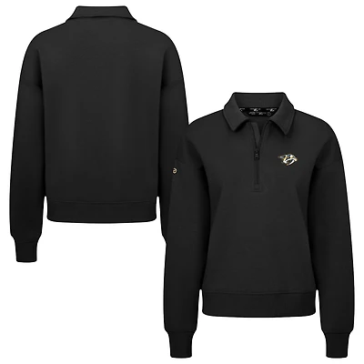 Women's Levelwear  Black Nashville Predators Canmore Quarter-Zip Pullover