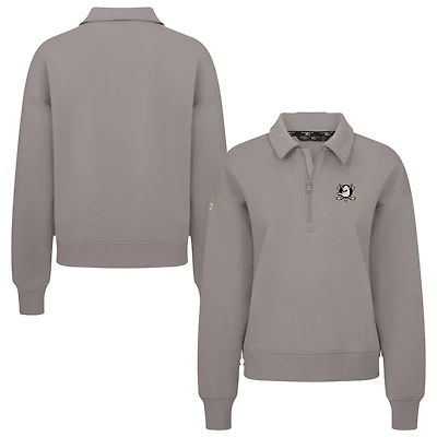 Women's Levelwear  Gray Anaheim Ducks Canmore Quarter-Zip Pullover