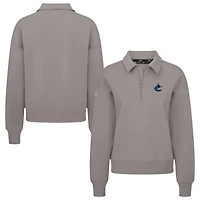 Women's Levelwear  Gray Vancouver Canucks Canmore Quarter-Zip Pullover