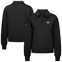 Women's Levelwear  Black Montreal Canadiens Canmore Quarter-Zip Pullover