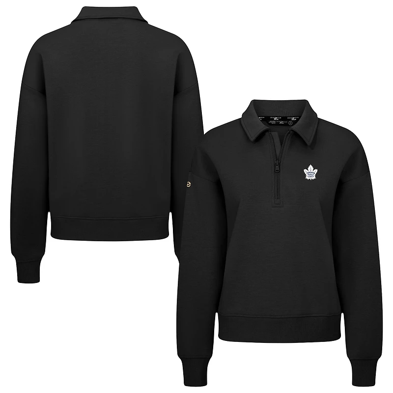 Women's Levelwear Black Toronto Maple Leafs Canmore Quarter-Zip Pullover