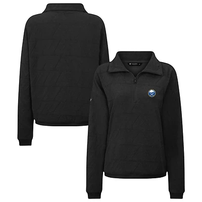 Women's Levelwear  Black Buffalo Sabres Camden Quarter-Zip Pullover