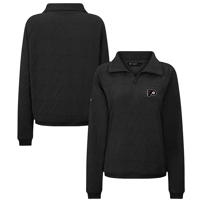 Women's Levelwear Black Philadelphia Flyers Camden Quarter-Zip Pullover