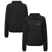 Women's Levelwear  Black Chicago Blackhawks Camden Quarter-Zip Pullover