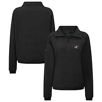 Women's Levelwear  Black Columbus Blue Jackets Camden Quarter-Zip Pullover