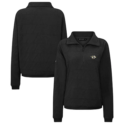 Women's Levelwear  Black Nashville Predators Camden Quarter-Zip Pullover
