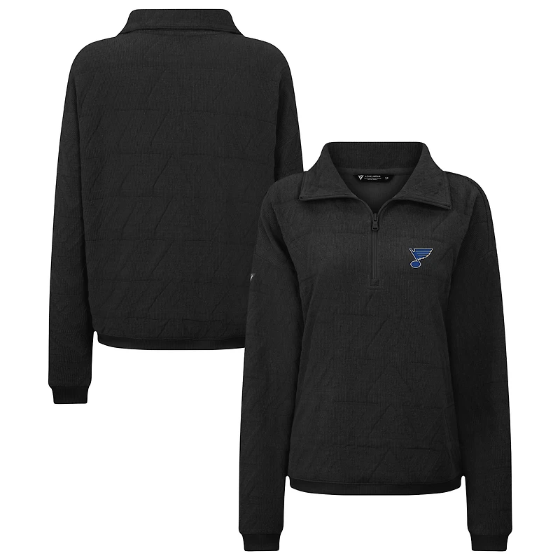 Women's Levelwear Black St. Louis Blues Camden Quarter-Zip Pullover