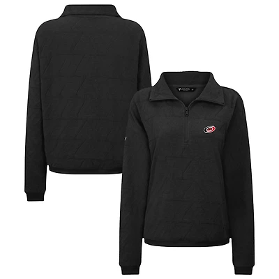 Women's Levelwear  Black Carolina Hurricanes Camden Quarter-Zip Pullover