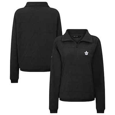 Women's Levelwear  Black Toronto Maple Leafs Camden Quarter-Zip Pullover