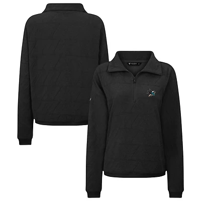 Women's Levelwear  Black San Jose Sharks Camden Quarter-Zip Pullover