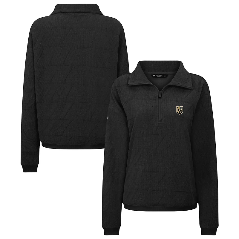 Women's Levelwear Black Vegas Golden Knights Camden Quarter-Zip Pullover