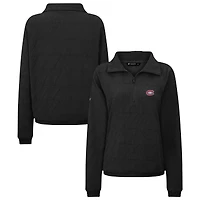 Women's Levelwear  Black Montreal Canadiens Camden Quarter-Zip Pullover