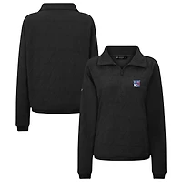Women's Levelwear  Black New York Rangers Camden Quarter-Zip Pullover
