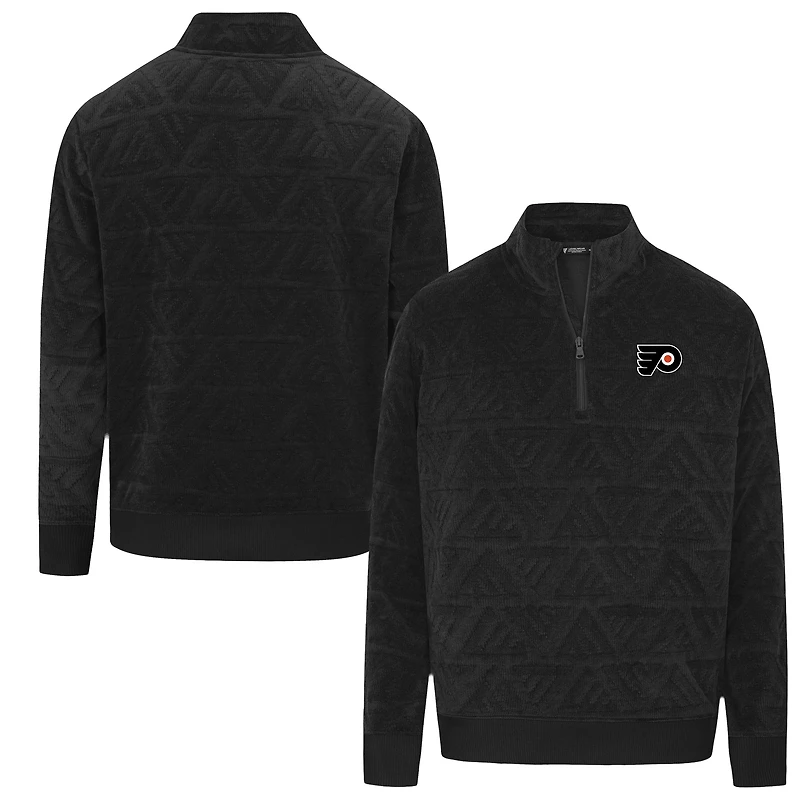 Men's Levelwear Black Philadelphia Flyers Camden Quarter-Zip Pullover
