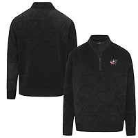 Men's Levelwear  Black Columbus Blue Jackets Camden Quarter-Zip Pullover