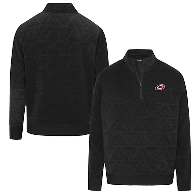 Men's Levelwear  Black Carolina Hurricanes Camden Quarter-Zip Pullover