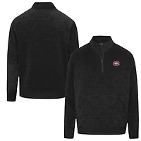 Men's Levelwear  Black Montreal Canadiens Camden Quarter-Zip Pullover