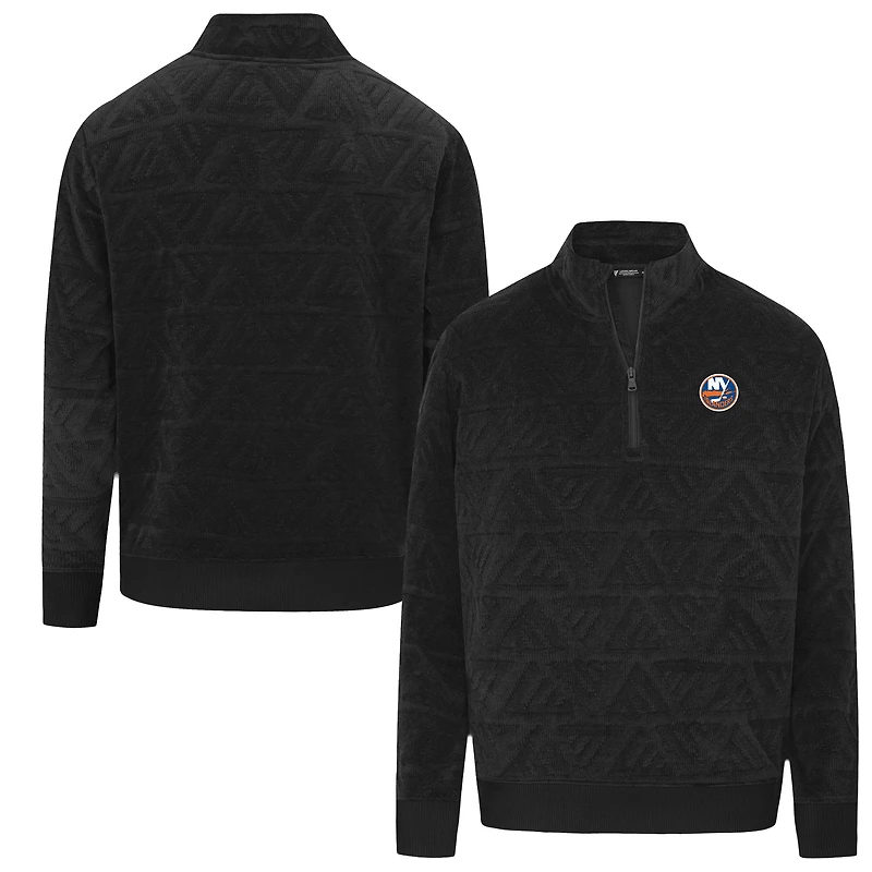 Men's Levelwear  Black New York Islanders Camden Quarter-Zip Pullover