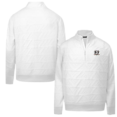 Men's Levelwear  White Anaheim Ducks Camden Quarter-Zip Pullover