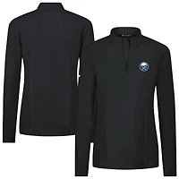 Women's Levelwear  Black Buffalo Sabres Upright Quarter-Zip Pullover