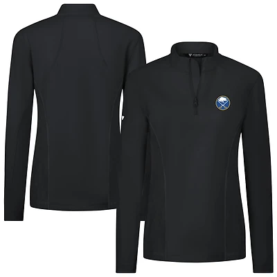 Women's Levelwear  Black Buffalo Sabres Upright Quarter-Zip Pullover