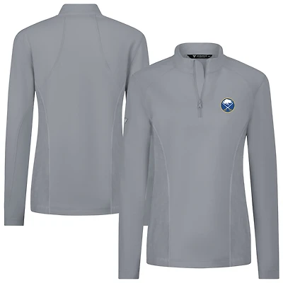 Women's Levelwear  Gray Buffalo Sabres Upright Quarter-Zip Pullover
