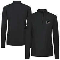 Women's Levelwear  Black Philadelphia Flyers Upright Quarter-Zip Pullover
