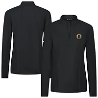 Women's Levelwear  Black Boston Bruins Upright Quarter-Zip Pullover