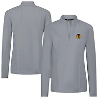 Women's Levelwear  Gray Chicago Blackhawks Upright Quarter-Zip Pullover
