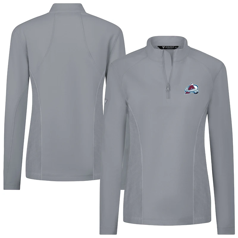 Women's Levelwear Colorado Avalanche Upright Quarter-Zip Pullover