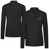Women's Levelwear  Black San Jose Sharks Upright Quarter-Zip Pullover