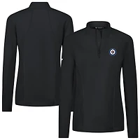 Women's Levelwear  Black Winnipeg Jets Upright Quarter-Zip Pullover