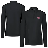 Women's Levelwear  Black Montreal Canadiens Upright Quarter-Zip Pullover