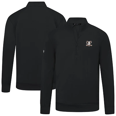 Men's Levelwear Anaheim Ducks Upright Tri-Blend Quarter-Zip Pullover