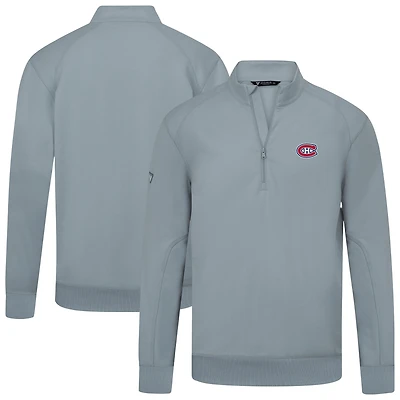 Men's Levelwear Montreal Canadiens Upright Tri-Blend Quarter-Zip Pullover
