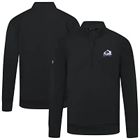 Men's Levelwear Colorado Avalanche Upright Tri-Blend Quarter-Zip Pullover