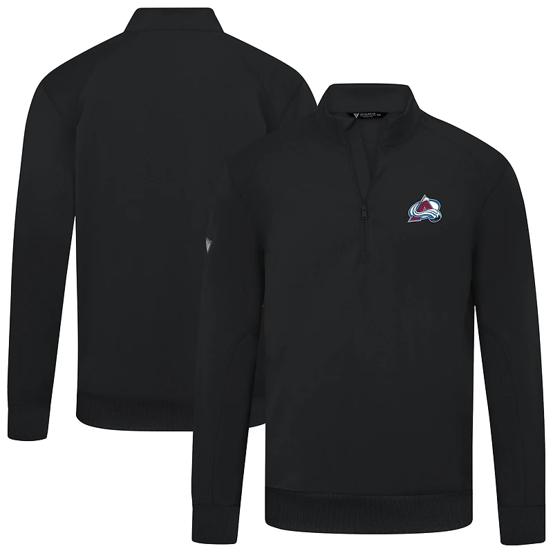 Men's Levelwear Colorado Avalanche Upright Tri-Blend Quarter-Zip Pullover